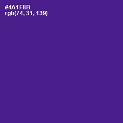 #4A1F8B - Pigment Indigo Color Image