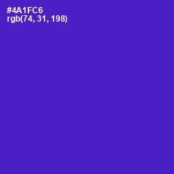 #4A1FC6 - Purple Heart Color Image