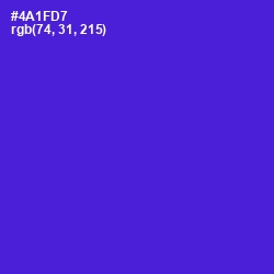 #4A1FD7 - Purple Heart Color Image