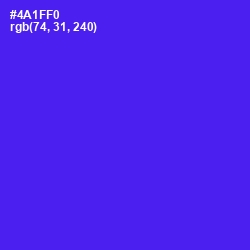 #4A1FF0 - Purple Heart Color Image