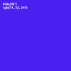 #4A20F1 - Purple Heart Color Image
