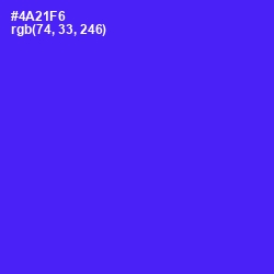 #4A21F6 - Purple Heart Color Image