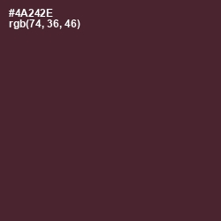 #4A242E - Livid Brown Color Image