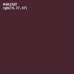 #4A252F - Livid Brown Color Image