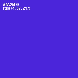 #4A25D9 - Purple Heart Color Image