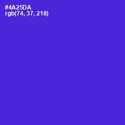 #4A25DA - Purple Heart Color Image