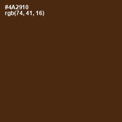 #4A2910 - Brown Derby Color Image