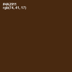 #4A2911 - Brown Derby Color Image