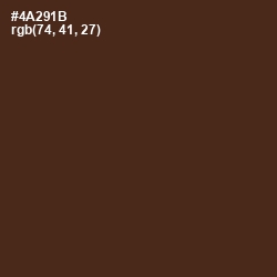 #4A291B - Brown Derby Color Image