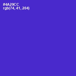 #4A29CC - Purple Heart Color Image
