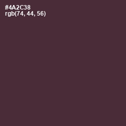 #4A2C38 - Woody Brown Color Image