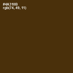 #4A310B - Deep Bronze Color Image