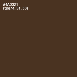 #4A3321 - Saddle Color Image