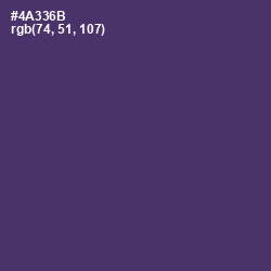 #4A336B - Bossanova Color Image