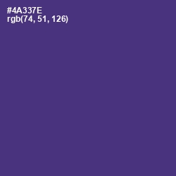 #4A337E - Honey Flower Color Image