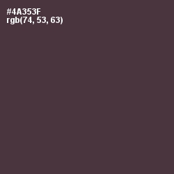 #4A353F - Rock Color Image