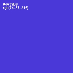 #4A39D8 - Purple Heart Color Image