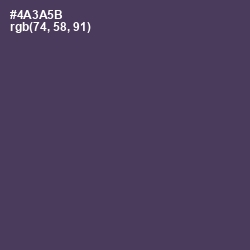 #4A3A5B - Voodoo Color Image