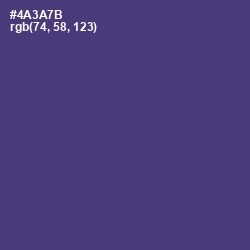 #4A3A7B - Honey Flower Color Image