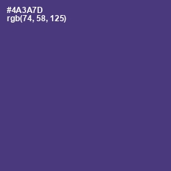 #4A3A7D - Honey Flower Color Image