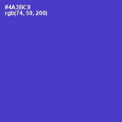 #4A3BC8 - Purple Heart Color Image