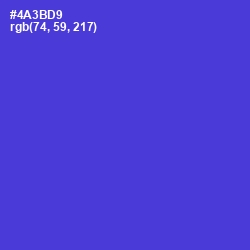 #4A3BD9 - Purple Heart Color Image
