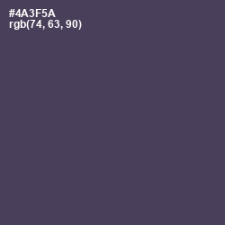 #4A3F5A - Voodoo Color Image