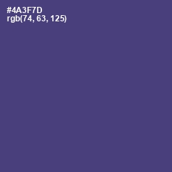 #4A3F7D - Honey Flower Color Image