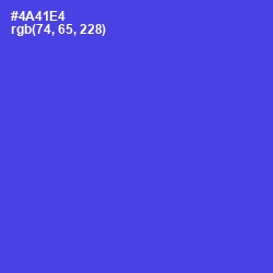 #4A41E4 - Royal Blue Color Image