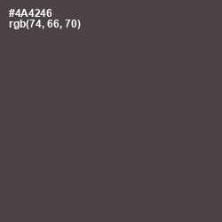 #4A4246 - Tundora Color Image