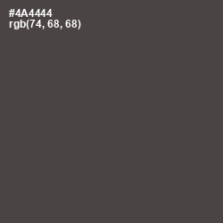 #4A4444 - Tundora Color Image