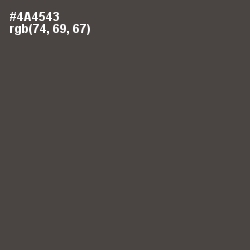 #4A4543 - Tundora Color Image