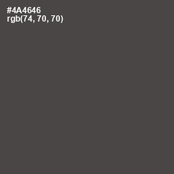 #4A4646 - Tundora Color Image