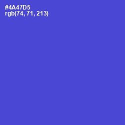 #4A47D5 - Royal Blue Color Image