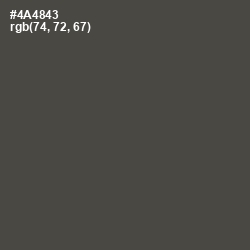 #4A4843 - Tundora Color Image