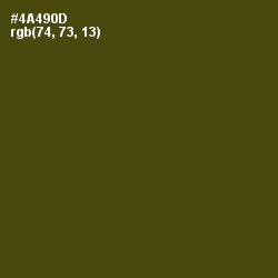 #4A490D - Bronze Olive Color Image
