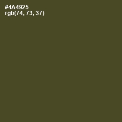 #4A4925 - Woodland Color Image