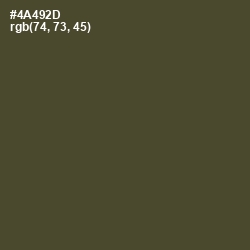 #4A492D - Kelp Color Image