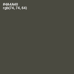 #4A4A40 - Tundora Color Image