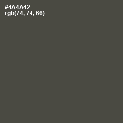 #4A4A42 - Tundora Color Image