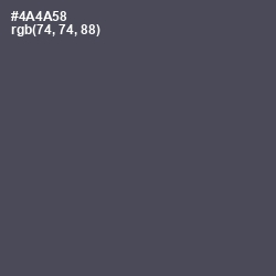 #4A4A58 - Trout Color Image