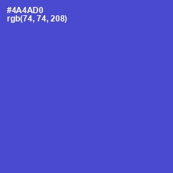 #4A4AD0 - Indigo Color Image