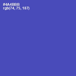 #4A4BBB - Blue Violet Color Image