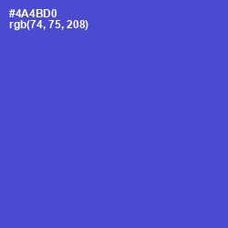 #4A4BD0 - Indigo Color Image