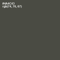 #4A4C43 - Tundora Color Image