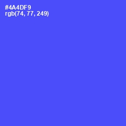 #4A4DF9 - Royal Blue Color Image