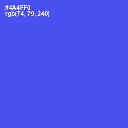 #4A4FF0 - Royal Blue Color Image