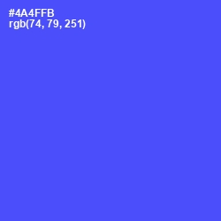 #4A4FFB - Royal Blue Color Image