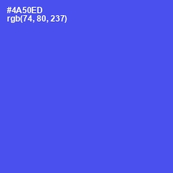 #4A50ED - Royal Blue Color Image