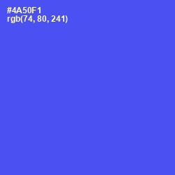 #4A50F1 - Royal Blue Color Image